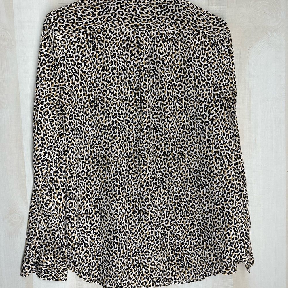 J. Crew ladies animal print blouse, size 10 - Picture 6 of 10
